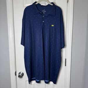 Masters Tech Polo Shirt Mens XXL Navy Blue w Logo Short Sleeve